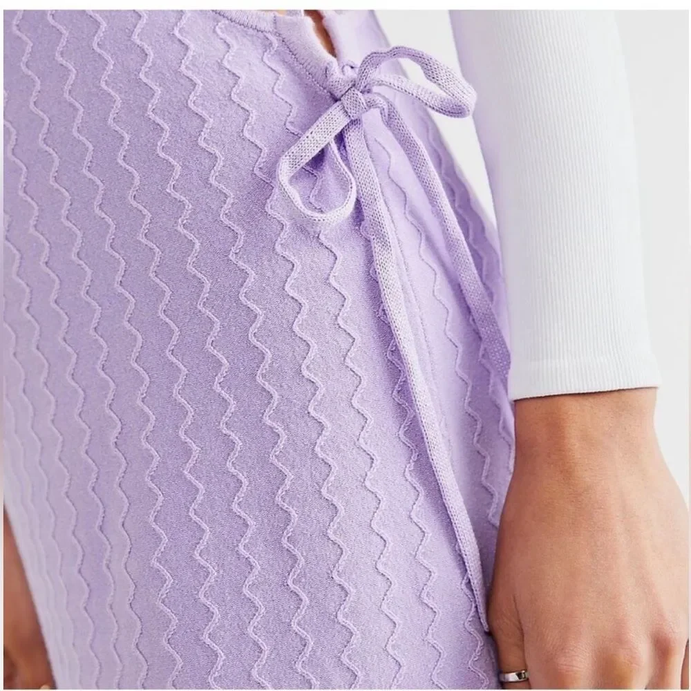 Free People Beach Eve Sweater Maxi Dress in Purple M